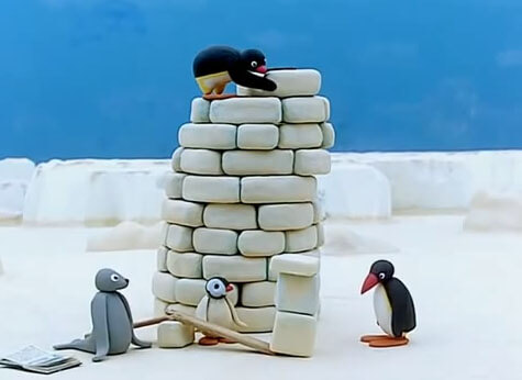 Mythische Szene von Pingu.